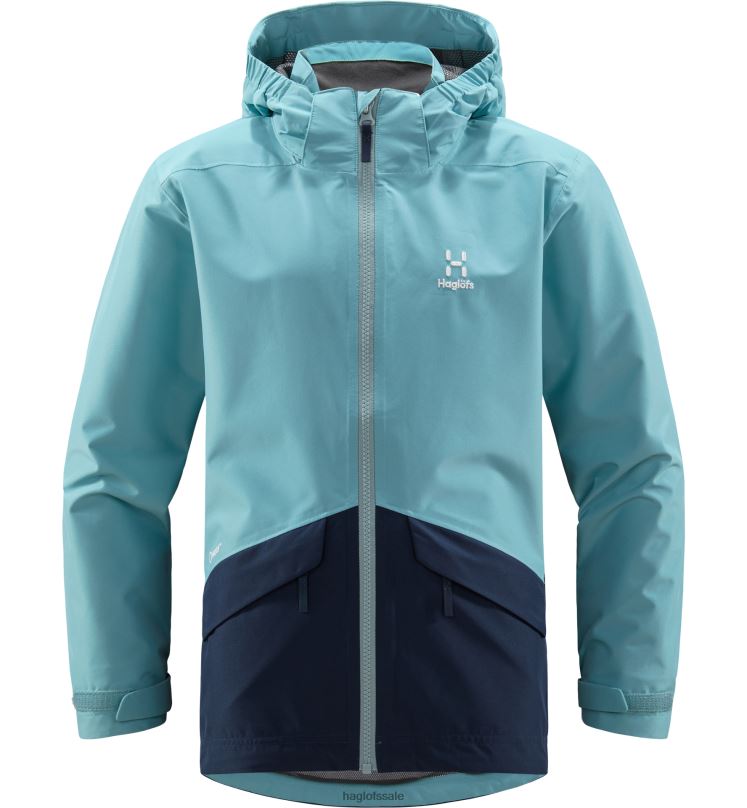 Frost Blue/Tarn Blue Kids Haglofs Mila Jacket Junior Tops ZXT0L846