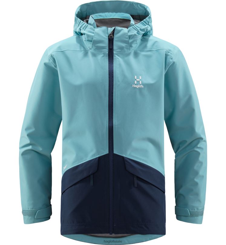 Frost Blue/Tarn Blue Kids Haglofs Mila Jacket Junior Tops ZXT0L846