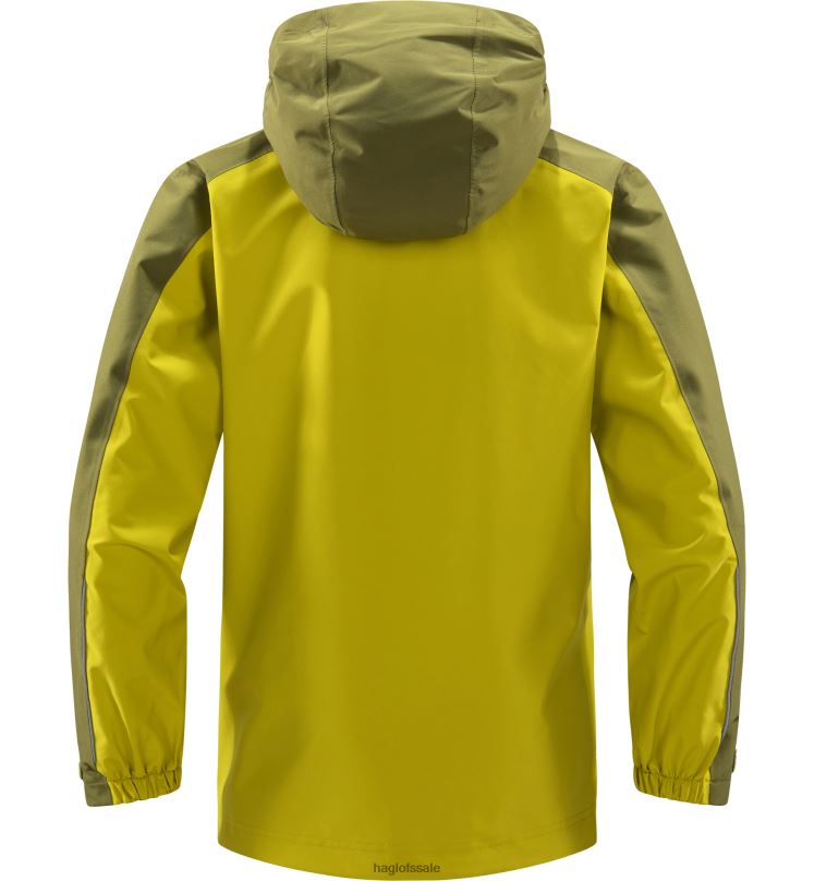 Olive Green/Aurora Kids Haglofs Mila Jacket Junior Tops ZXT0L845