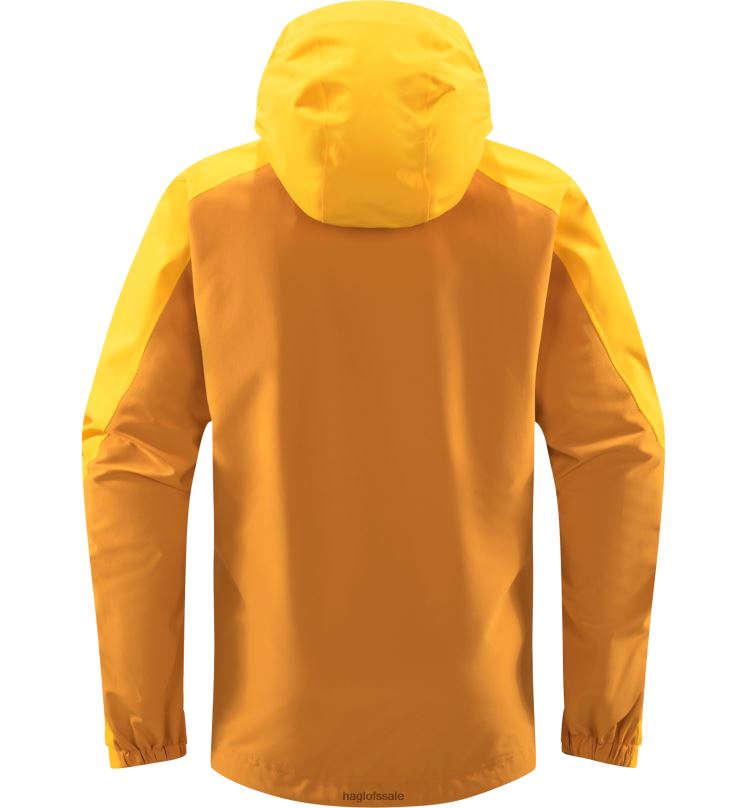 Sunny Yellow/Desert Yellow Kids Haglofs Mila Jacket Junior Tops ZXT0L843