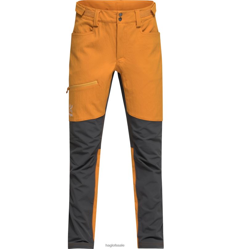 Desert Yellow/Magnetite Kids Haglofs Rugged Pant Junior Bottoms ZXT0L848
