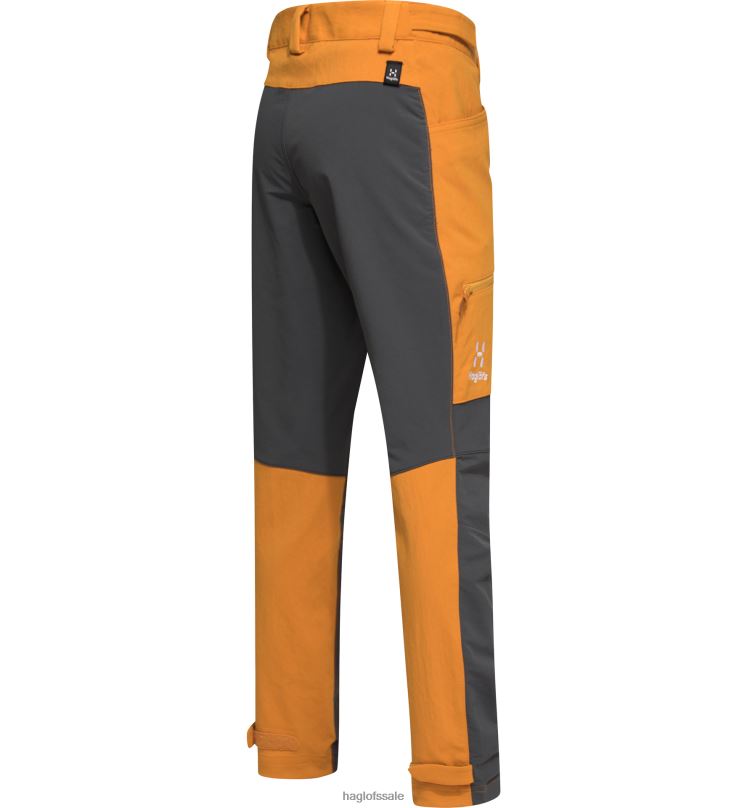 Desert Yellow/Magnetite Kids Haglofs Rugged Pant Junior Bottoms ZXT0L848