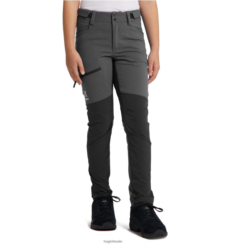 Magnetite/True Black Kids Haglofs Rugged Pant Junior Bottoms ZXT0L854