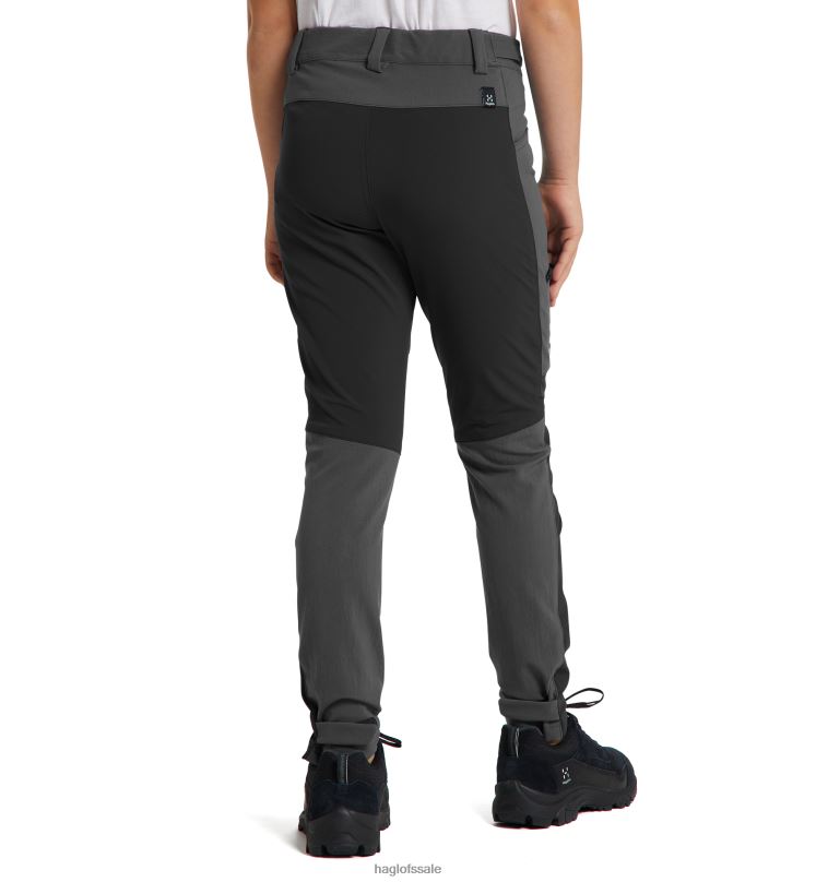 Magnetite/True Black Kids Haglofs Rugged Pant Junior Bottoms ZXT0L854