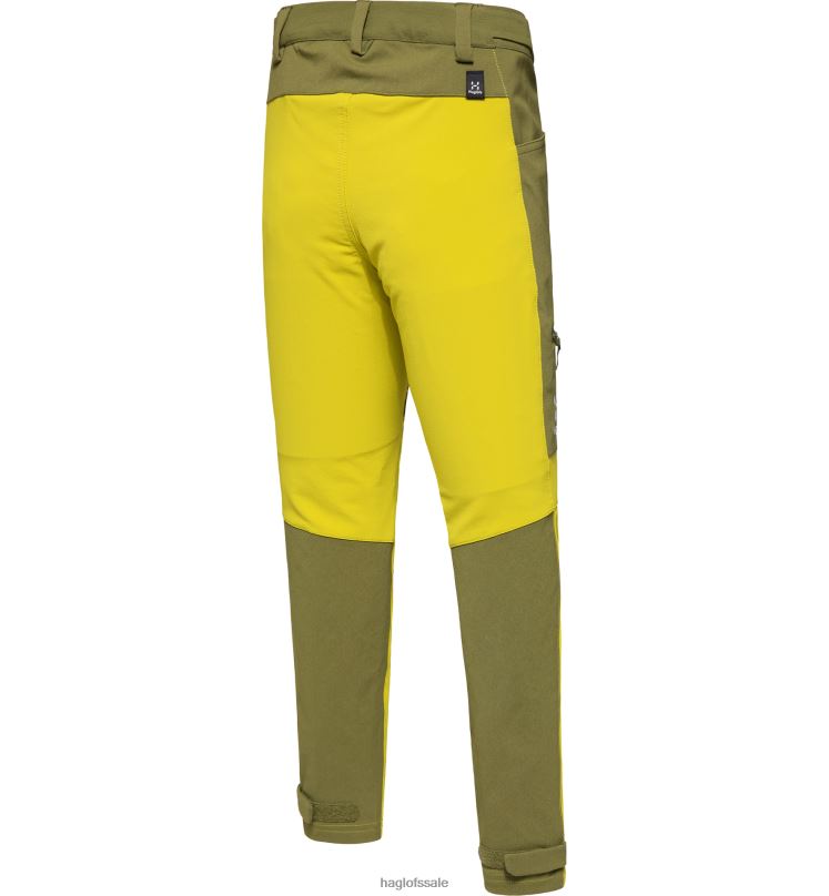 Olive Green/Aurora Kids Haglofs Rugged Pant Junior Bottoms ZXT0L853