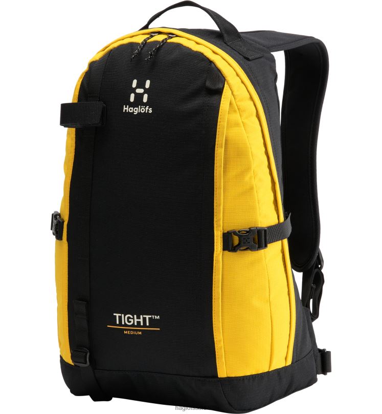 True Black/Pumpkin Yellow Men Haglofs Tight Medium Backpacks & Bags ZXT0L429