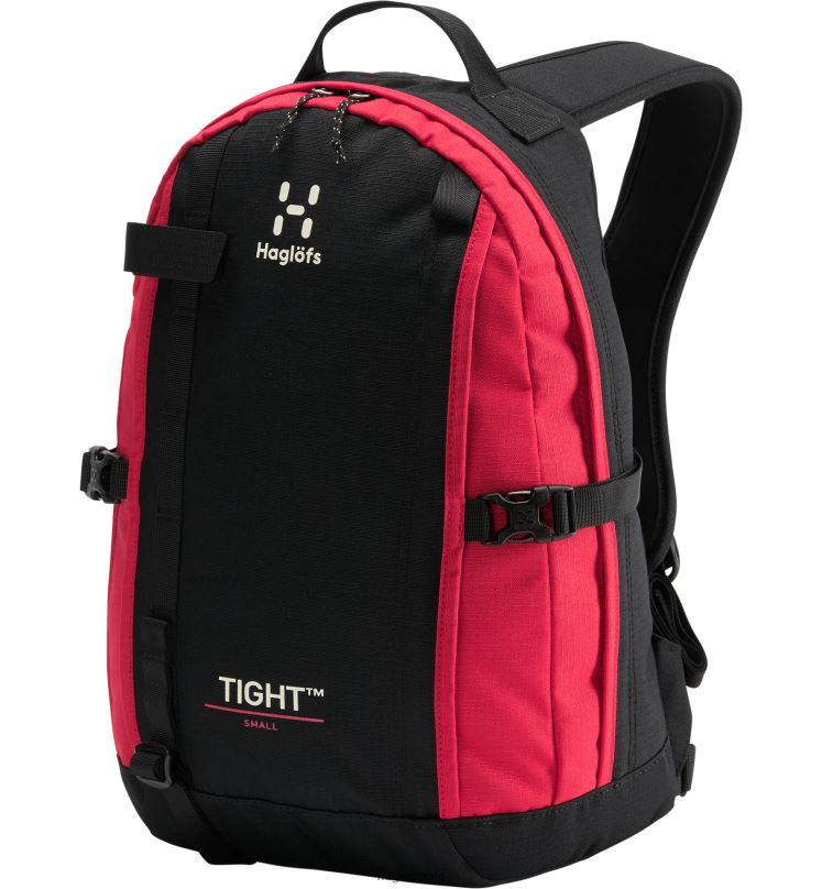 True Black/Scarlet Red Men Haglofs Tight Small Backpacks & Bags ZXT0L434