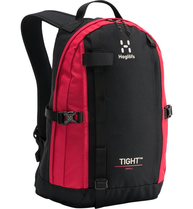 True Black/Scarlet Red Men Haglofs Tight Small Backpacks & Bags ZXT0L434
