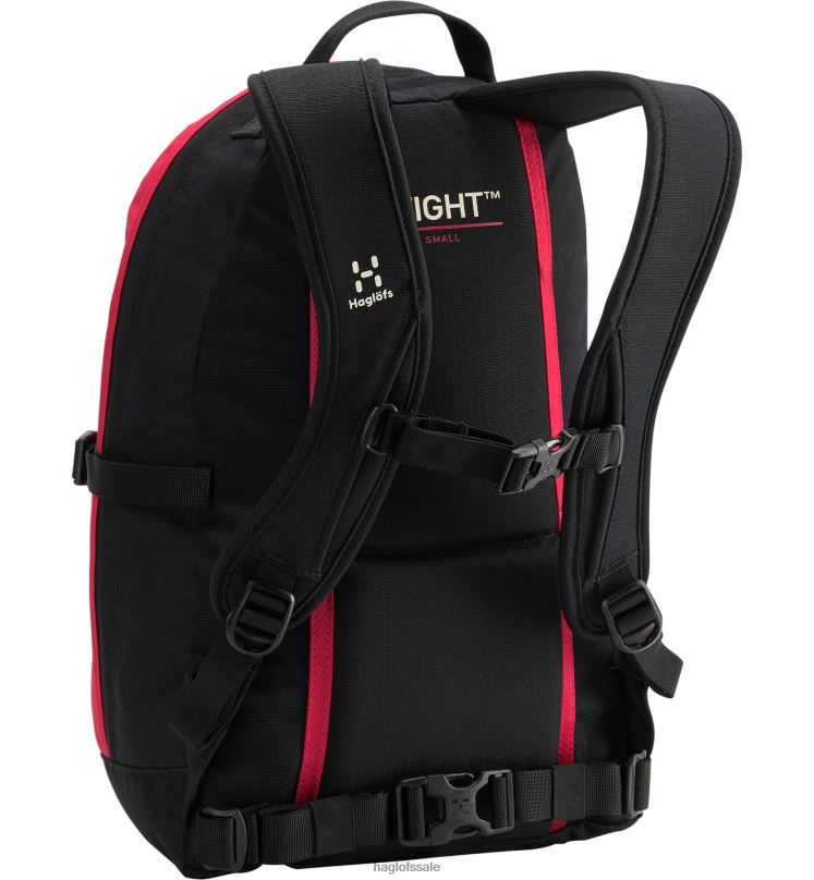 True Black/Scarlet Red Men Haglofs Tight Small Backpacks & Bags ZXT0L434