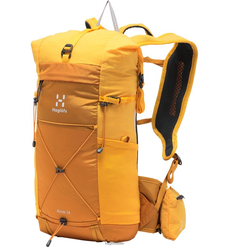 Desert Yellow/Sunny Yellow Men Haglofs L.I.M Airak 14 Backpacks & Bags ZXT0L477