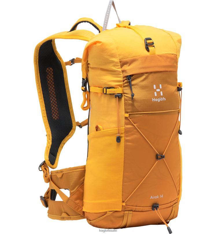 Desert Yellow/Sunny Yellow Men Haglofs L.I.M Airak 14 Backpacks & Bags ZXT0L477