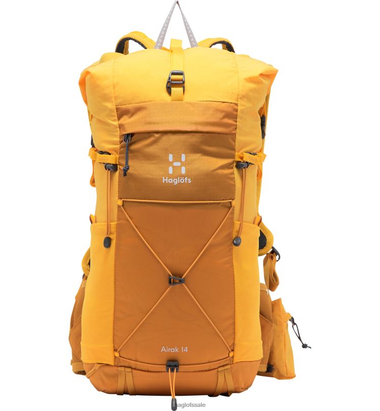 Desert Yellow/Sunny Yellow Men Haglofs L.I.M Airak 14 Backpacks & Bags ZXT0L477