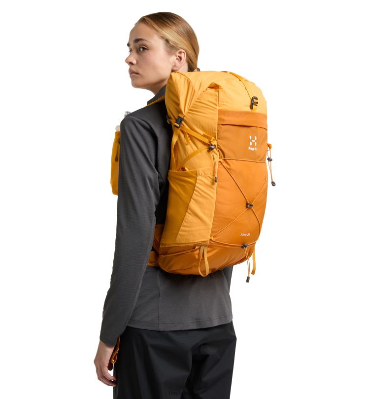 Desert Yellow/Sunny Yellow Men Haglofs L.I.M Airak 24 Backpacks & Bags ZXT0L474