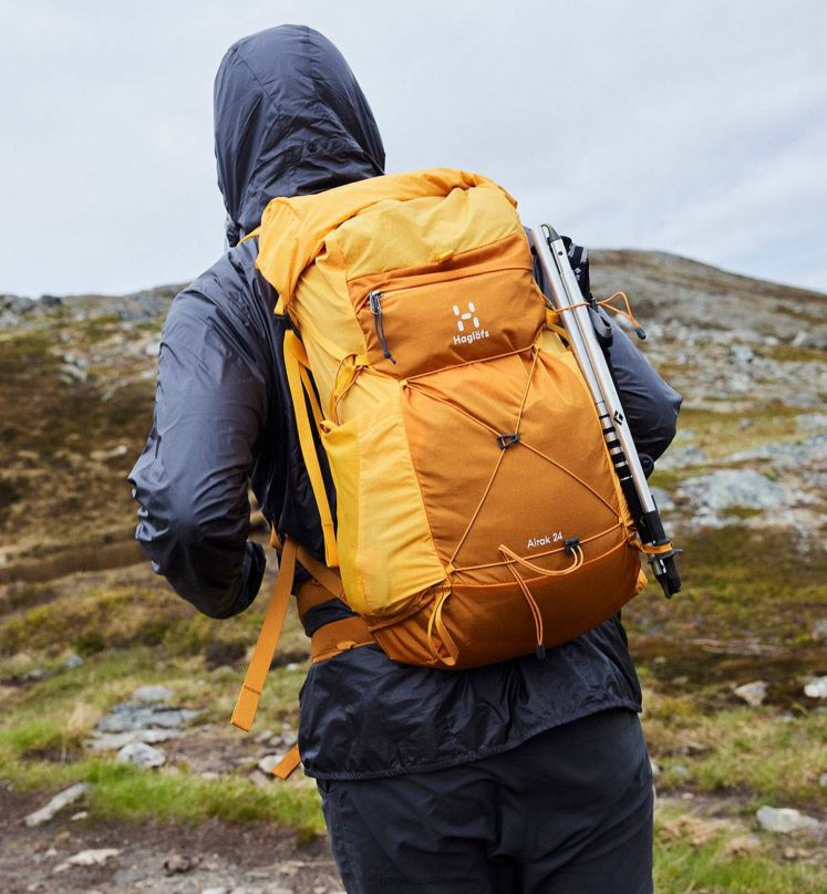 Desert Yellow/Sunny Yellow Men Haglofs L.I.M Airak 24 Backpacks & Bags ZXT0L474