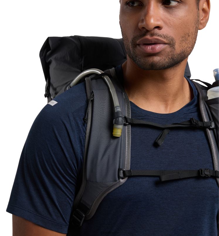 True Black/Magnetite Men Haglofs L.I.M Airak 38 Backpacks & Bags ZXT0L470