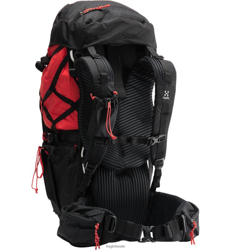 True Black/Zenith Red Men Haglofs L.I.M ZT 55 Backpacks & Bags ZXT0L483
