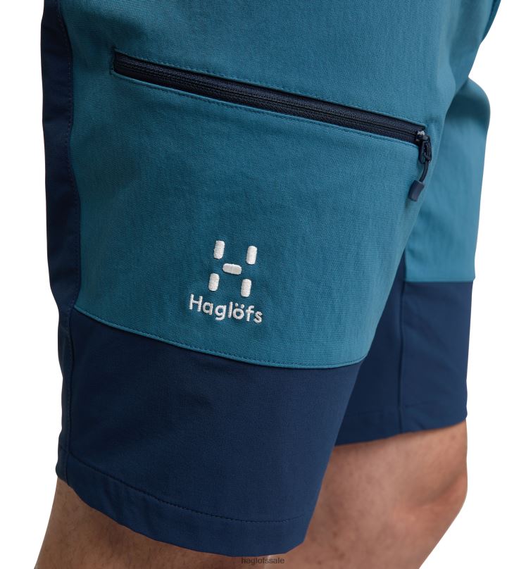 Dark Ocean/Tarn Blue Men Haglofs Mid Slim Shorts Bottoms ZXT0L388