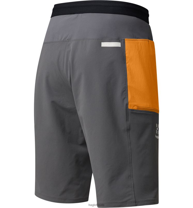 Desert Yellow/Magnetite Men Haglofs L.I.M Rugged Shorts Bottoms ZXT0L369