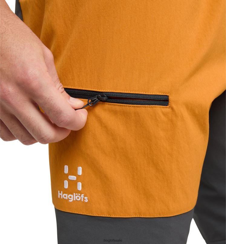 Desert Yellow/Magnetite Men Haglofs Mid Slim Shorts Bottoms ZXT0L362