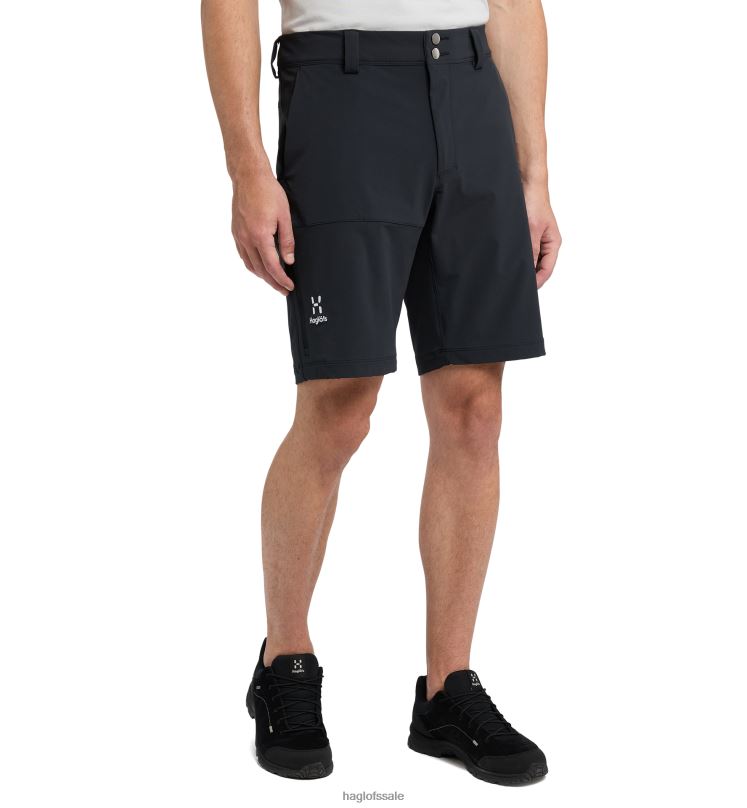 True Black Men Haglofs Softshell Shorts Bottoms ZXT0L366