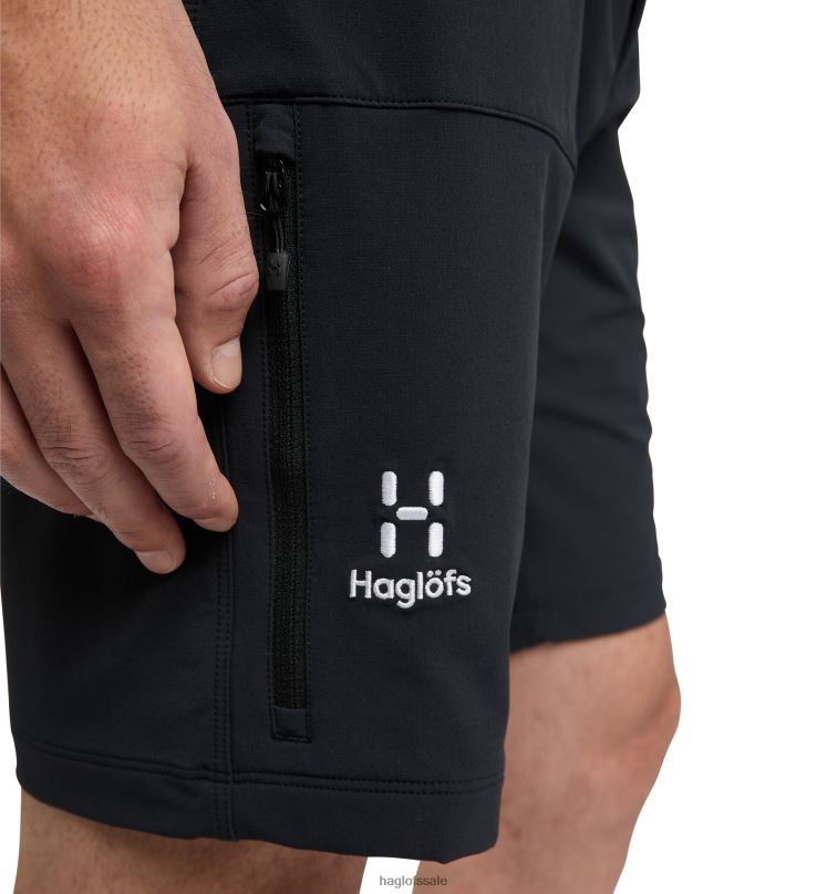 True Black Men Haglofs Softshell Shorts Bottoms ZXT0L366