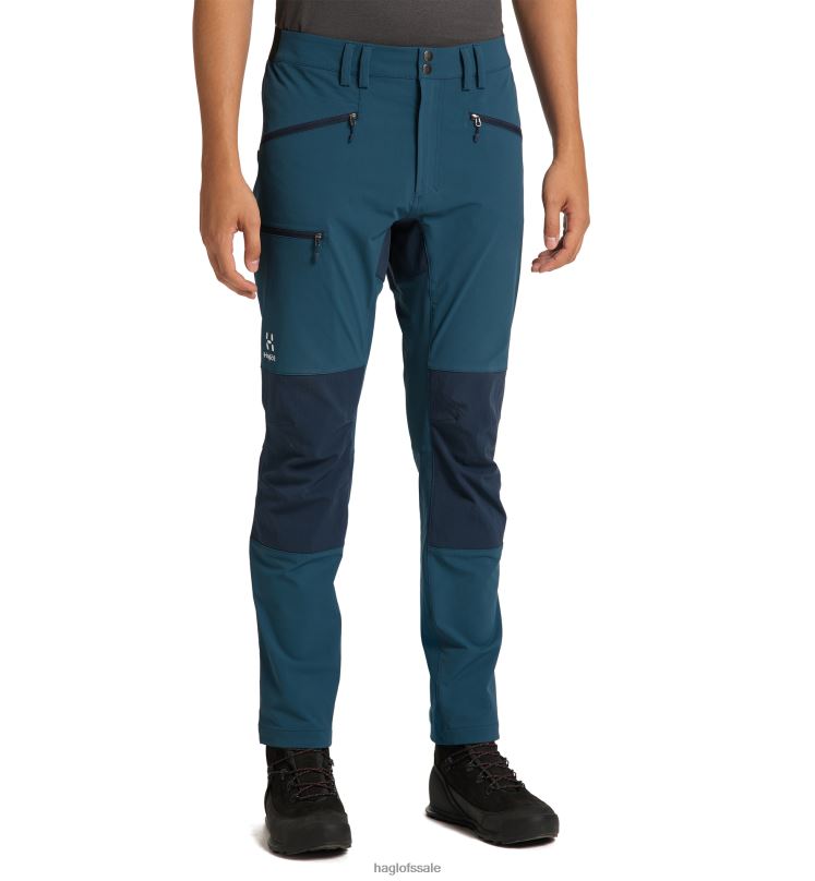 Dark Ocean/Tarn Blue Men Haglofs Mid Slim Pant Bottoms ZXT0L347
