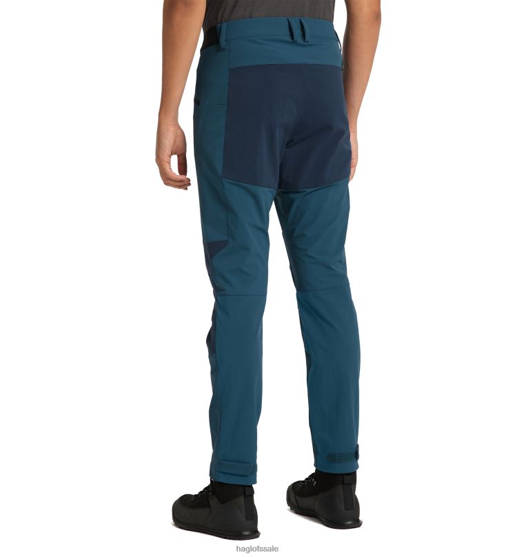 Dark Ocean/Tarn Blue Men Haglofs Mid Slim Pant Bottoms ZXT0L347