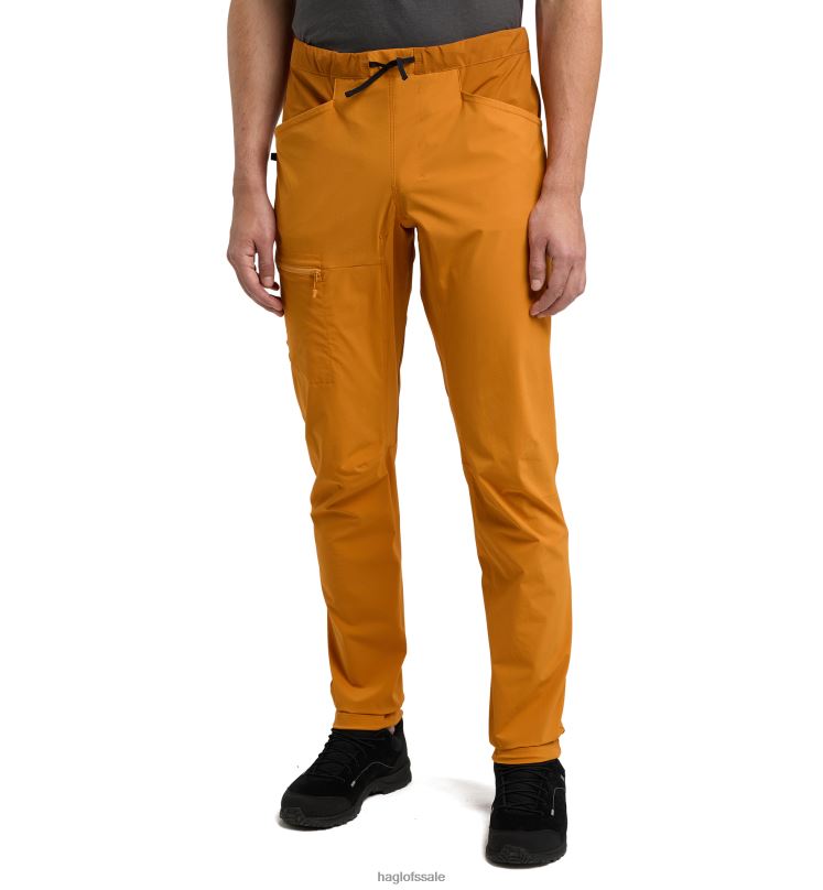 Desert Yellow/Golden Brown Men Haglofs Roc Lite Slim Pant Bottoms ZXT0L303