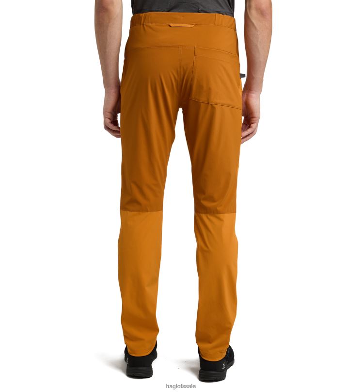 Desert Yellow/Golden Brown Men Haglofs Roc Lite Slim Pant Bottoms ZXT0L303