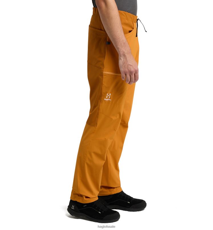 Desert Yellow/Golden Brown Men Haglofs Roc Lite Standard Pant Bottoms ZXT0L306