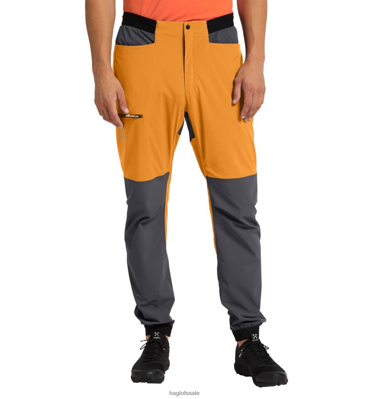 Desert Yellow/Magnetite Men Haglofs L.I.M Rugged Pant Bottoms ZXT0L318