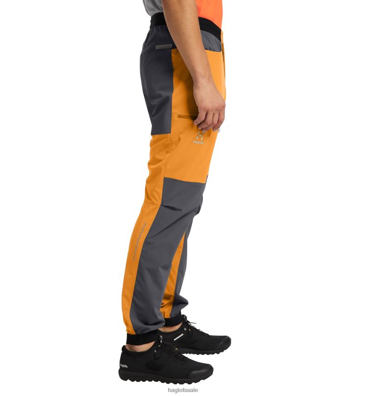 Desert Yellow/Magnetite Men Haglofs L.I.M Rugged Pant Bottoms ZXT0L318