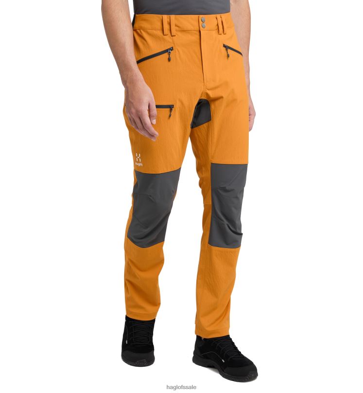Desert Yellow/Magnetite Men Haglofs Mid Slim Pant Bottoms ZXT0L287