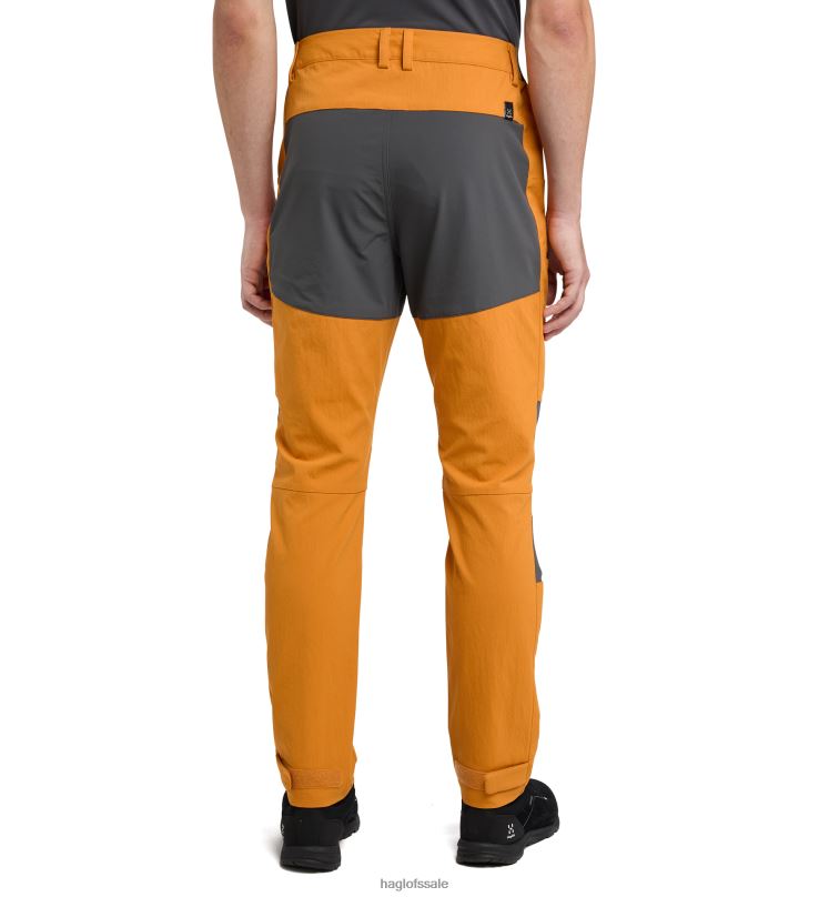 Desert Yellow/Magnetite Men Haglofs Mid Slim Pant Bottoms ZXT0L287