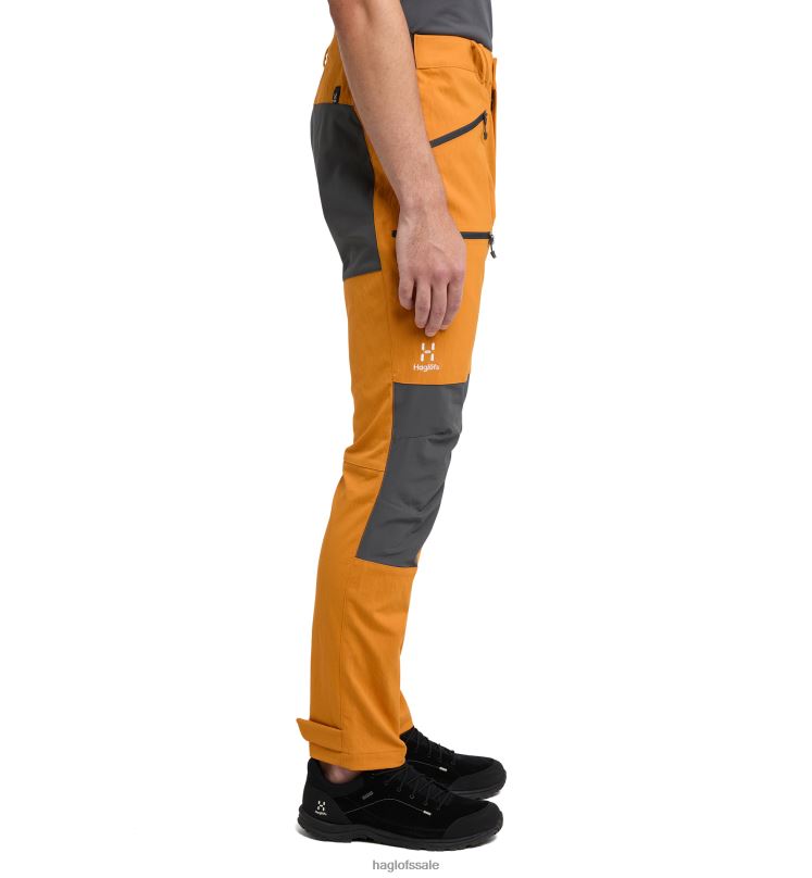 Desert Yellow/Magnetite Men Haglofs Mid Slim Pant Bottoms ZXT0L287