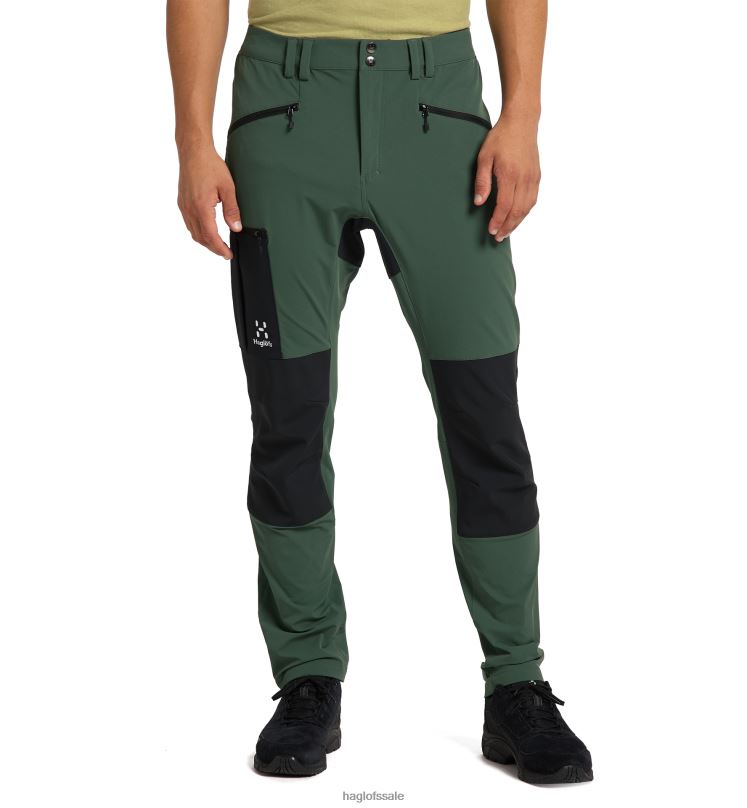Fjell Green/True Black Men Haglofs Rugged Slim Pant Bottoms ZXT0L325