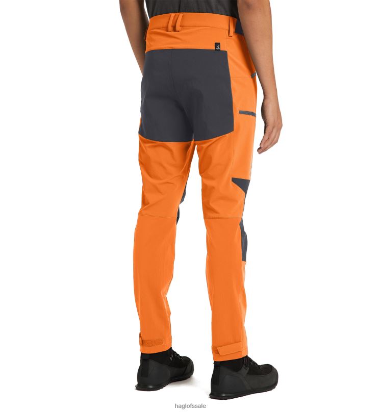 Flame Orange/Magnetite Men Haglofs Mid Slim Pant Bottoms ZXT0L343
