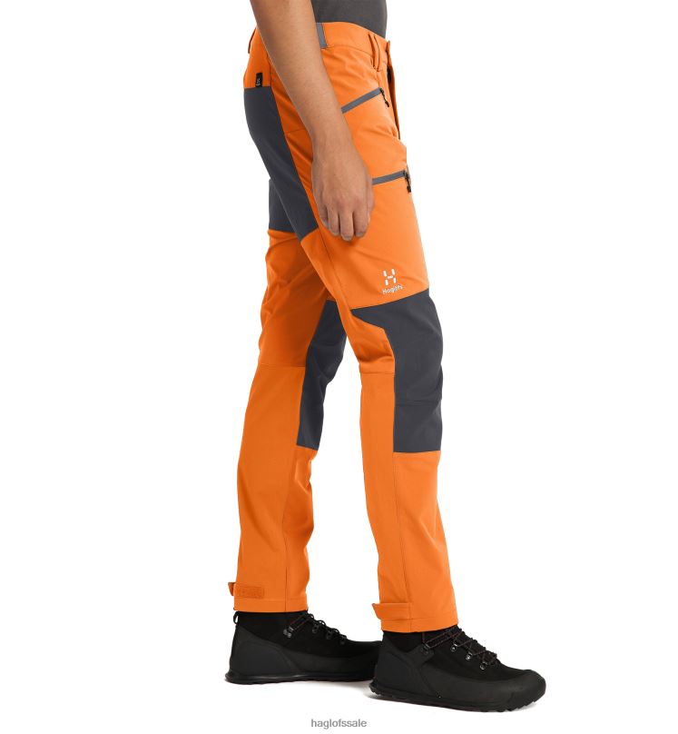 Flame Orange/Magnetite Men Haglofs Mid Slim Pant Bottoms ZXT0L343