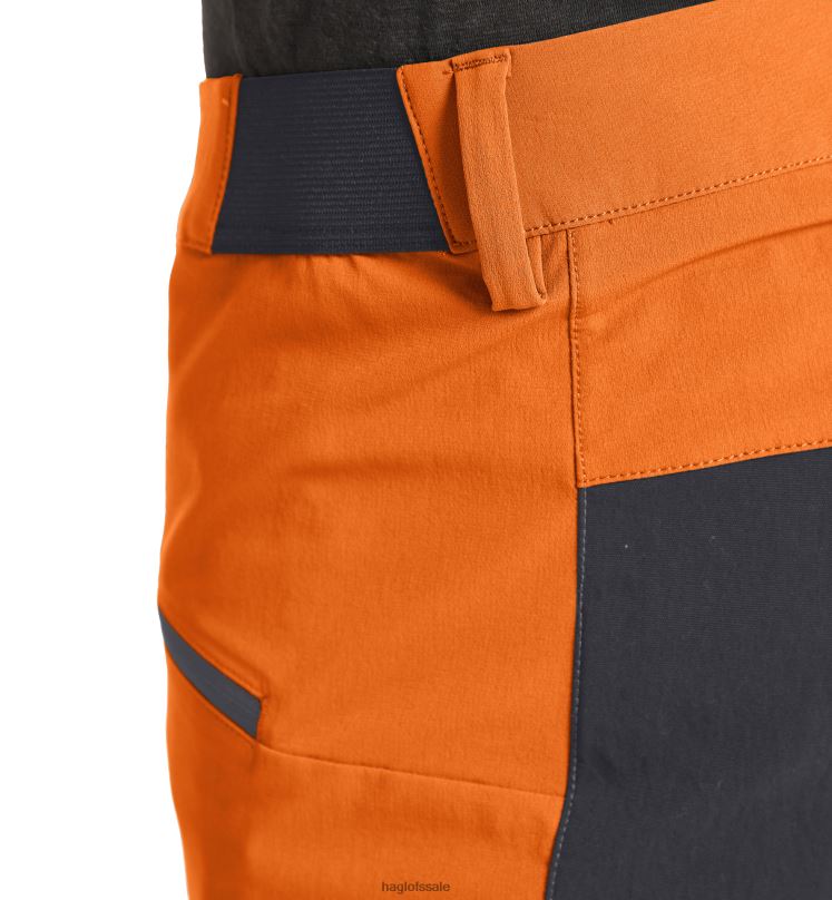Flame Orange/Magnetite Men Haglofs Mid Slim Pant Bottoms ZXT0L343
