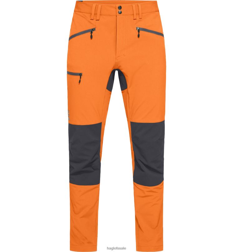 Flame Orange/Magnetite Men Haglofs Mid Slim Pant Bottoms ZXT0L343