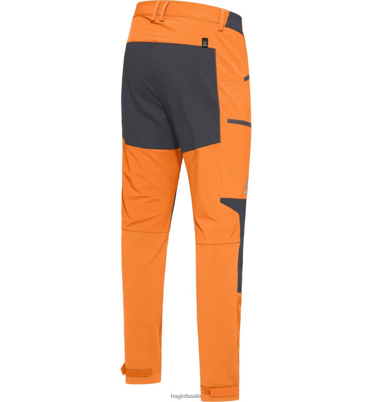 Flame Orange/Magnetite Men Haglofs Mid Slim Pant Bottoms ZXT0L343