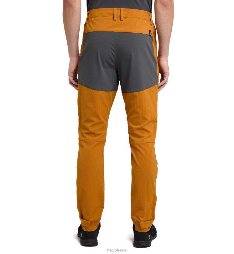 Golden Brown/Magnetite Men Haglofs Mid Slim Pant Bottoms ZXT0L288
