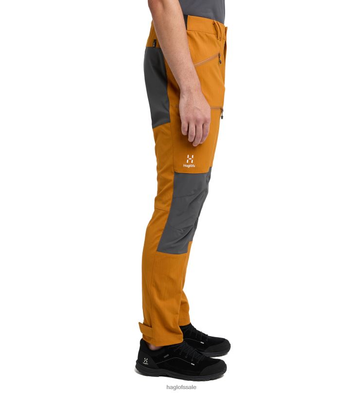 Golden Brown/Magnetite Men Haglofs Mid Slim Pant Bottoms ZXT0L288