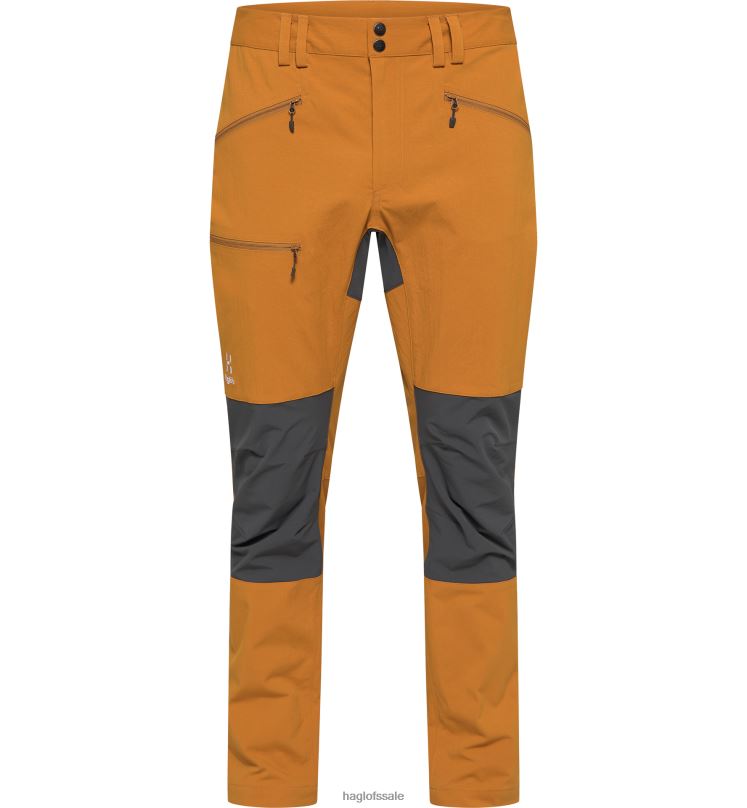 Golden Brown/Magnetite Men Haglofs Mid Slim Pant Bottoms ZXT0L288