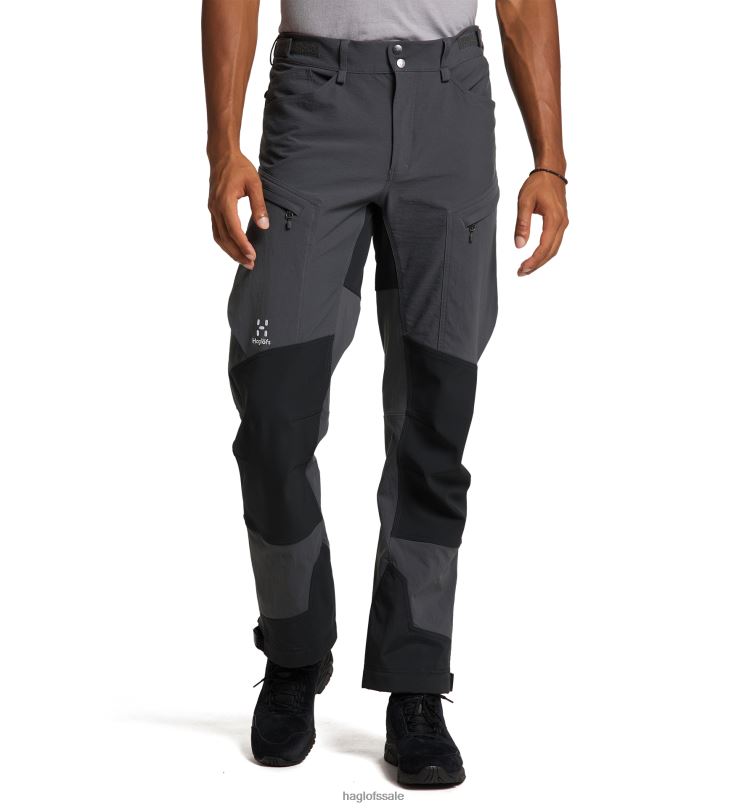 Magnetite/True Black Men Haglofs Rugged Standard Pant Bottoms ZXT0L320