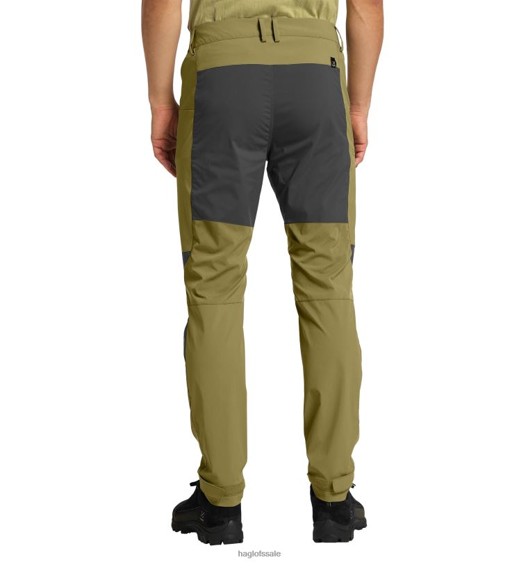 Olive Green/Magnetite Men Haglofs Lite Slim Pant Bottoms ZXT0L328