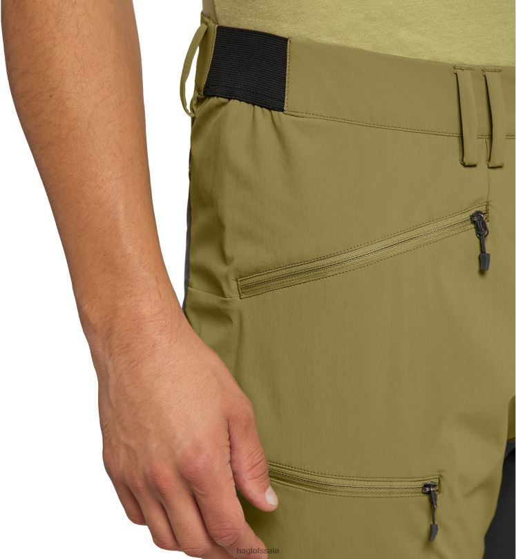 Olive Green/Magnetite Men Haglofs Lite Slim Pant Bottoms ZXT0L328