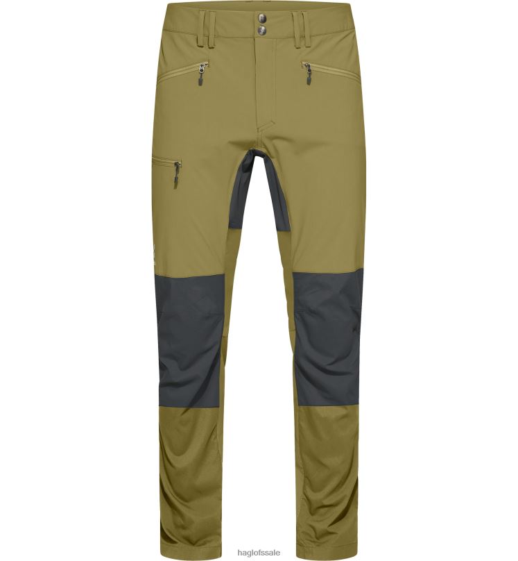 Olive Green/Magnetite Men Haglofs Lite Slim Pant Bottoms ZXT0L328