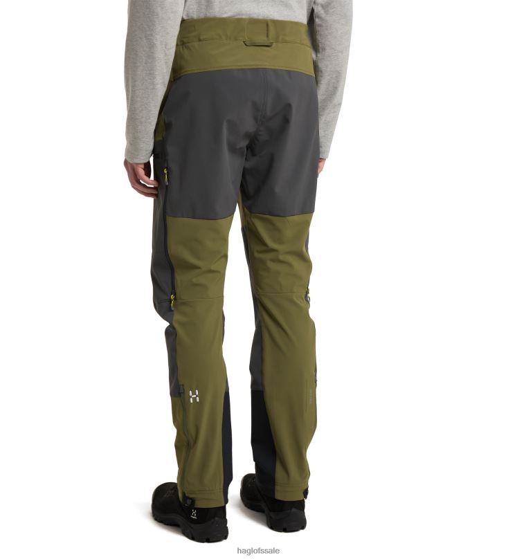 Olive Green/Magnetite Men Haglofs Roc Sight Softshell Pant Bottoms ZXT0L298