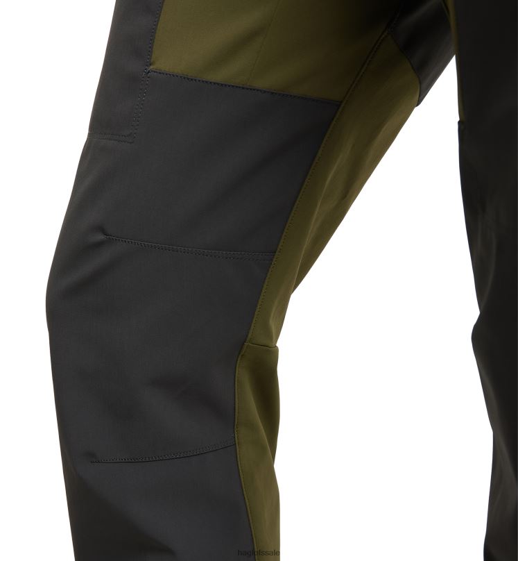 Olive Green/Magnetite Men Haglofs Roc Sight Softshell Pant Bottoms ZXT0L298